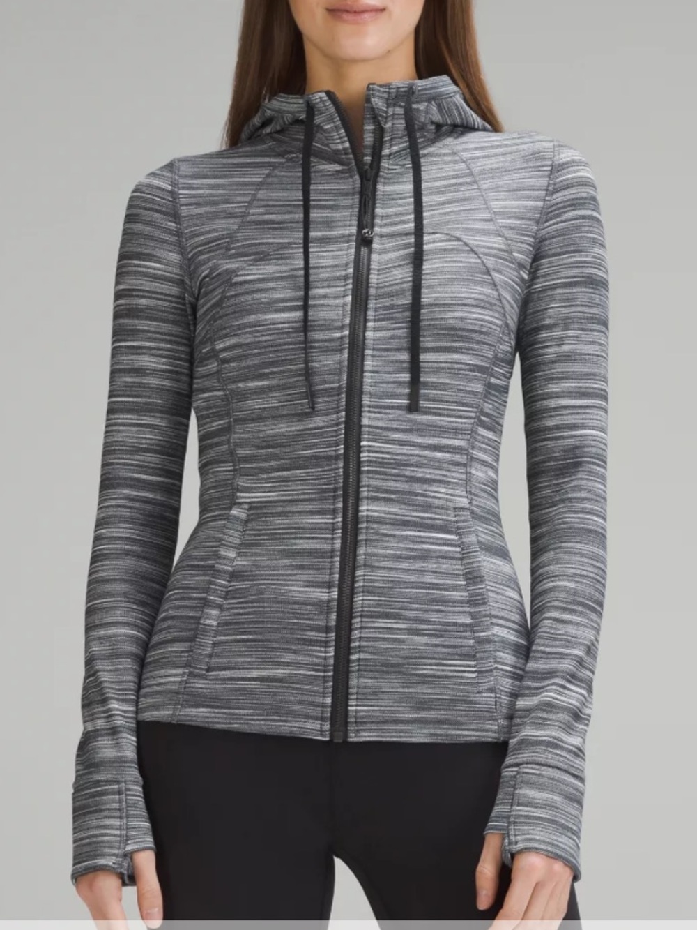 lululemon Size 6 Hooded Define Jacket Nulu Heather Gray Athletic
